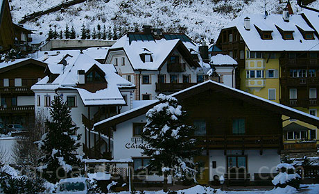 Winter Aussicht in Grödnertal foto