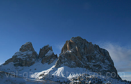 Dolomites mountain range at Val Gardena photo