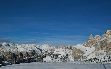 Panorama over the Dolomites photo