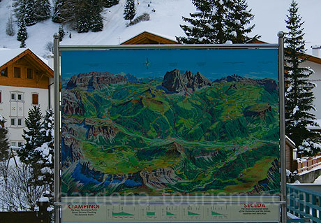 Mapa Dolomitas foto